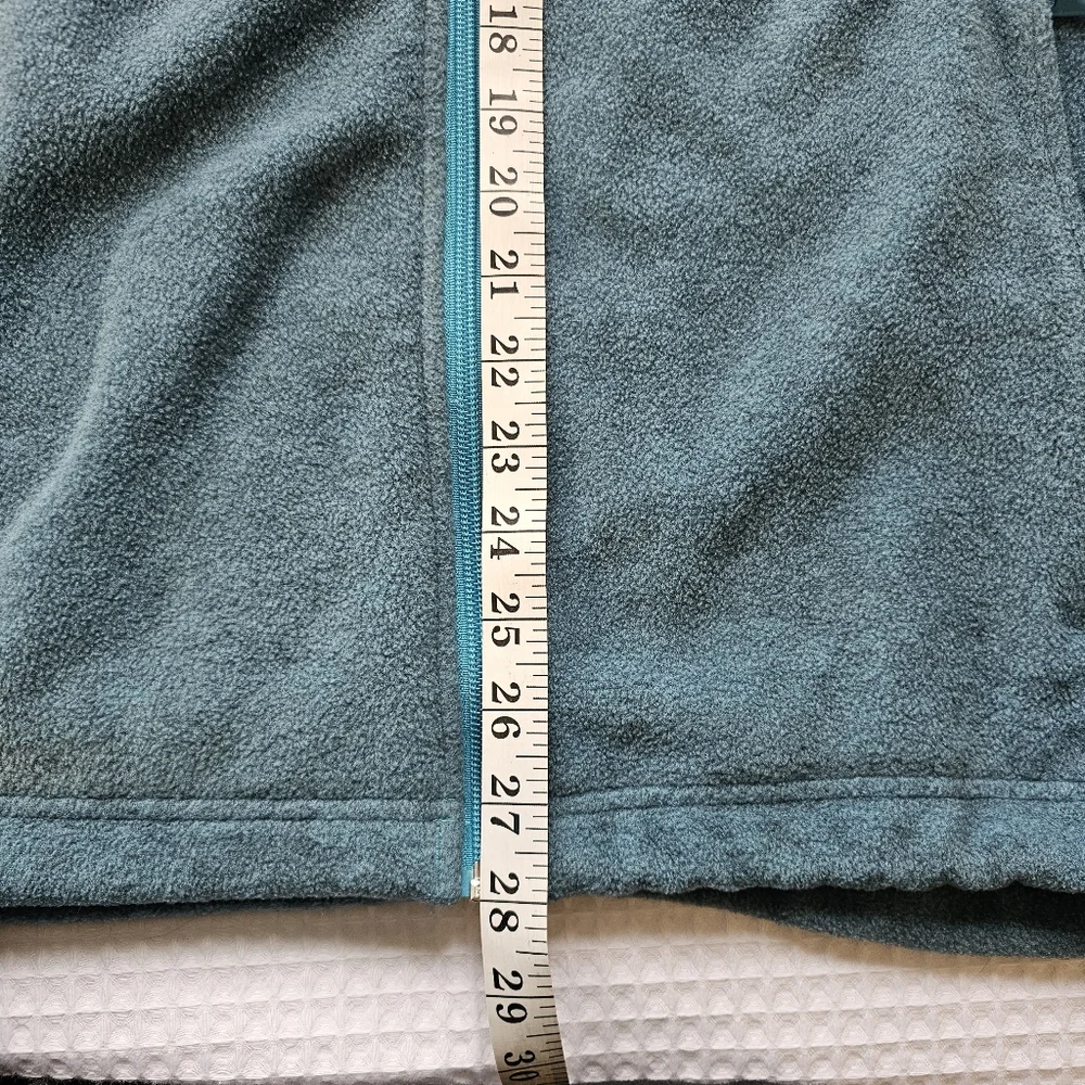 Columbia Zipper Fleece Jacket Blue Green Women's Size 2X‎